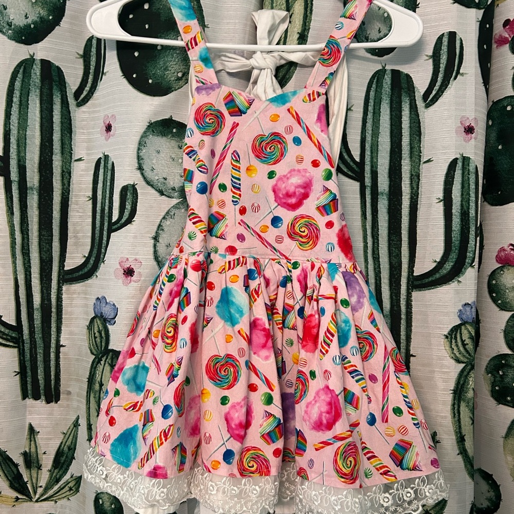 Colorful Candy Print Kids Pageant Dress